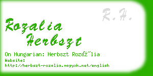 rozalia herbszt business card